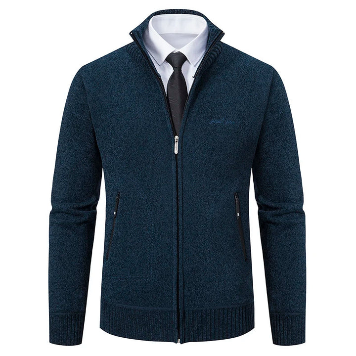 Men's Knitted Cardigan with Lining – Soft Cardigan Jacket