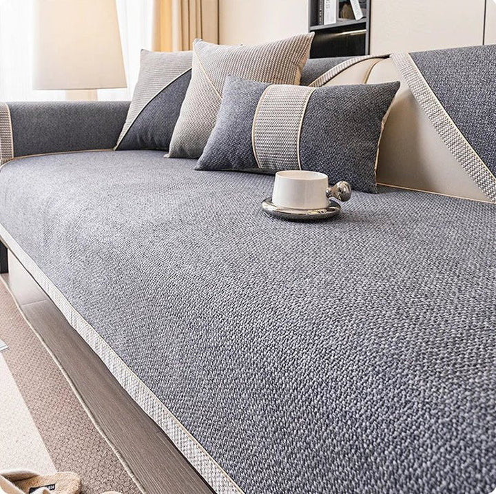Universal sofa cover with non-slip back to protect the sofa