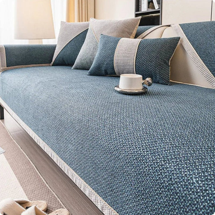 Universal sofa cover with non-slip back to protect the sofa