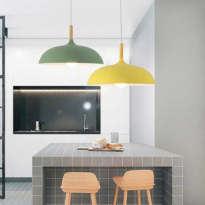 Scandinavian Oak Ceiling Lamp | Modern and Energy-Efficient