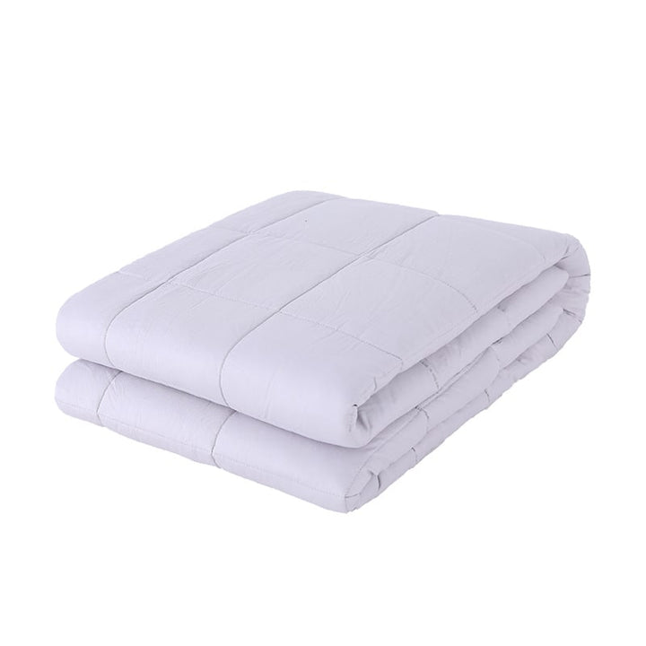 Weighted Blanket for Sleep and Stress Relief with Quilted Cotton Design Throw