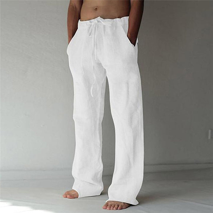 Casual Men's Wide-Cut Linen Pants for Summer – Elias