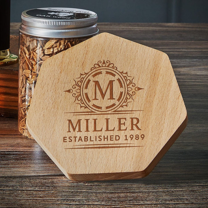 Whiskey Smoker Kit and Cocktail with Wooden Design for Smoked Old Fashioned Drinks