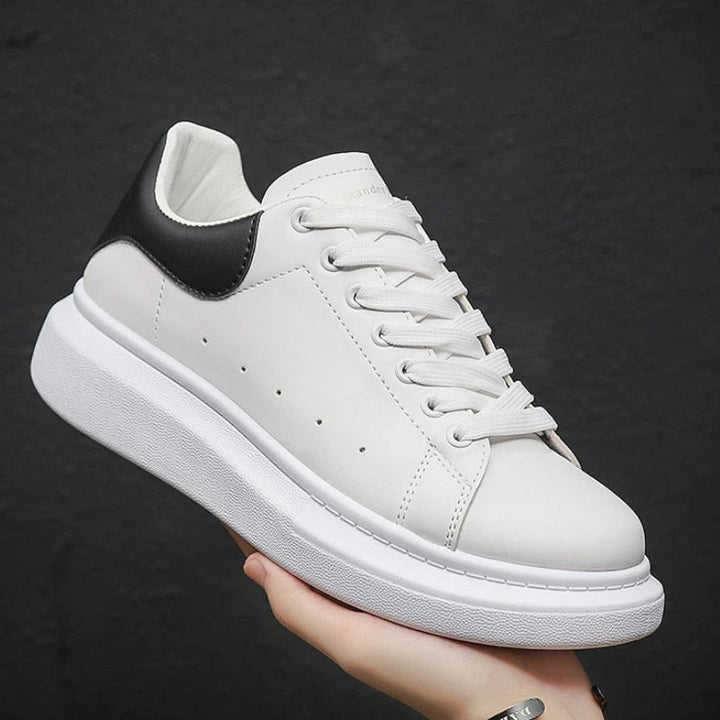 White Men's Sneakers | Thick, Comfortable Sole | Timeless Design