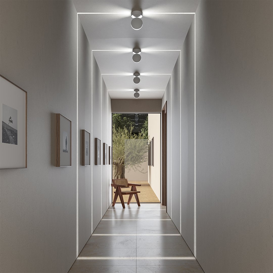 LED Wall Light with Spot Function | 360° Rotating Head | Square Light Cone